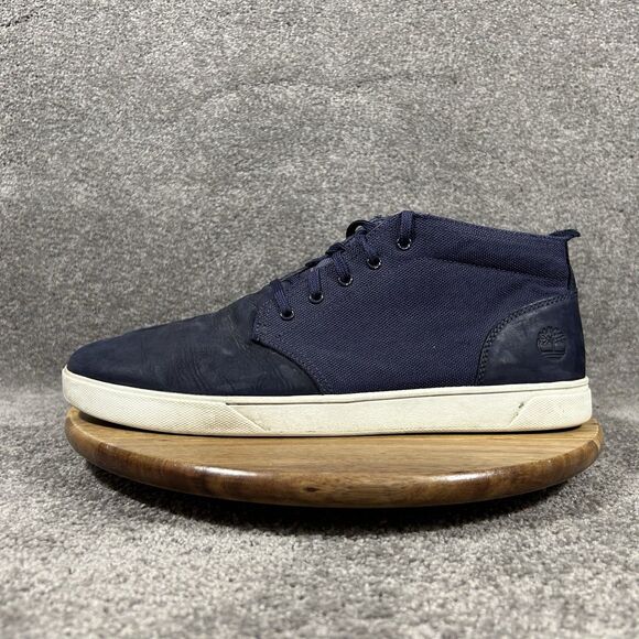 Mens 13 Timberland Davis Square Chukka Boots Blue Leather  Timberland Davis Square Mens Size 12 Blue Nubuck Casual Chukka Shoes Used